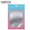 100PCS Aluminum Foil Ziplock Bag Jewelry Data Line Sealed Packaging Bag, Size: 12x18cm (Blue Gradually Pink)