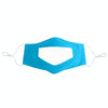 Anti-Fog Lip Language Face Shield For The Deaf And Mute Solid Color Printing Face Shield(Lake Blue)