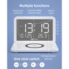 SY-118 15W Foldable Mirror Surface Perpetual Desk Calendar Clock Wireless Charger with Alarm Clock & Three-level Brightness Adjustable Function(White)