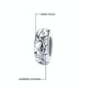 SCC1559 Pattern Silicone Positioning Buckle Spacer S925 Silver Bracelet Accessories