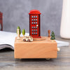Telephone Booth Shape Home Decor Originality  Wooden Musical  Boxes