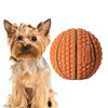 Large Brown Latex Squeaky Dog Toy Ball 14x8cm - Gentle Play