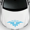 D-299 Skull Pattern Car Modified Hood Decorative Sticker(Blue)