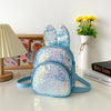 PU Children Sequin Backpack Girls Single-Shoulder Bag(Blue)