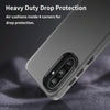 For Samsung Galaxy A36 5G Frosted Translucent TPU Hybrid PC Full Coverage Phone Case(Black)