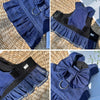 Cat Denim Harness Skirt with Leash, Small