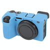 For Sony ILCE-6700 / A6700 Litchi Texture Soft Silicone Protective Case(Blue)