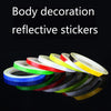 3 Rolls Bicycle Mountain Bike Motorcycle Sticker Car Contour Reflective Sticker Night Riding Reflective Sticker 1 x 800cm(Red White)