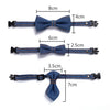 Denim Cowboy Bow Tie Cat & Dog Collar, Light Blue, S (16-32cm)
