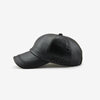 Outdoor Leisure Baseball Hat PU Leather Warm Peaked Cap, Size:Free Size(Light Coffee)