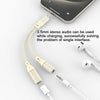 60W 2 in 1 Type-C to Dual Type-C Audio Adapter(Apricot)