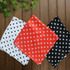 Spring Ladies Dots Pattern Silk ImitationSmall Scarf Square Scarf, Size:60 x 60cm(Black)