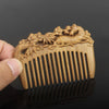 8cm Friend Green Sandalwood Retro Style Carved Portable Wooden Comb