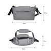 Stroller Storage Hanging Bag Multifunctional Large Capacity Stroller Bag(Linen Blue)