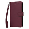 For Samsung Galaxy S25+ 5G BETOPNICE BN-005 2 in 1 Detachable Imitate Genuine Leather Phone Case(Wine Red)