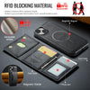For iPhone 14 DG.MING MAGKING-K2 Series MagSafe RFID Card Bag Detachable Phone Case(Black)