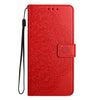 For Samsung Galaxy A56 5G Flower Embossed Leather Phone Case(Red)