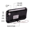 Y-619  FM/AM Mini Radio MP3 Rechargeable Music Player Support TF/SD Card with LED Display(Gold)