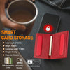 LC.IMEEKE 5-Cards MagSafe RFID Leather Card Bag(Red)