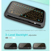 H18+ 2.4GHz Mini Wireless Keyboard Full Touchpad with 3-Level Adjustable Backlight(Black)