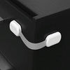 Slide Adjust Baby Safety Lock Refrigerator Drawer Lock(White)