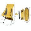 CLS Outdoor Folding Chair Heightening Portable Camping Fishing Chair(Orange)