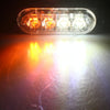 DC 12V-24V 2W 4LEDs SMD-2835 Lamps 17 Flash Patterns 3 Lines Car Flash Lamp Waterproof Car Truck Emergency Strobe Flash Warning Light, Cable Length: 90cm