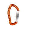 XINDA  22KN Rock Climbing  Straight Quickdraw Spring-loaded Gate Buckle Aluminum Carabiner(Orange)