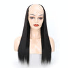 Wig Half Headgear Long Straight Hair U-Shaped Wig Headgear, Colour: 4.US-2# Natural Black