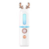 Facial Steamer Nano Spray Water Replenishing Instrument Portable Cold Spray Machine Charging Beauty Instrument Automatic Alcohol Sprayer, Style:Cute Deer(White)