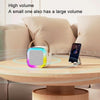 Outdoor Home Portable Wireless Karaoke Sound Cell Phone Integrated Microphone Smart Speaker, Style: With Single Mic White