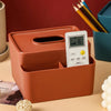 Simple Plastic Multifunctional Tissue Box Home Office Desk Storage Drawer Tray(Dark Flesh)