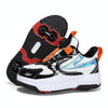 Children Two-Wheeled Roller Skates Sports Shoes, Size: 36(XF18 Black)