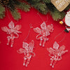 4pcs /Pack Acrylic Angel Christmas Tree Ornaments Christmas Decorations Pendants(Transparent)