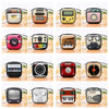 Children Holiday Gift Practical Coin Purse Retro Electrical Toy Bag 7cm x 7cm x 3cm(Guitar)