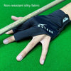 GUTENG Three Finger Thin Breathable Wear-Resistant Non-Slip Snooker Billiard Gloves, Style: Left Thumb Half Finger (Printed Black)