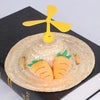 Pet Straw Dragonfly Hat with Windmill - Cat & Dog Costume (L)