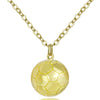 Three-Dimensional Sports Ball Pendant Necklace,Style: Women Football 18K Gold