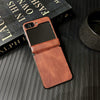 For Samsung Galaxy Z Flip5 Integrated Magnetic Axis Crazy Horse Texture Phone Case(Brown)