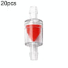 20x Aquarium Air Pump Check Valves 8mm Red - Anti Backflow