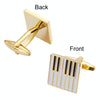 Brass Music Series Instrument Note Cufflinks, Color: Silver Sixteen Notes