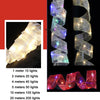 Christmas Ornament Double Light Board Yarn Ribbon String Lights, Specification: 2m(Silver Color Light)