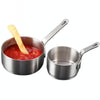 Stainless Steel Sauce Handle Mini Pot Seasoning Tools, Size:L(Silver)