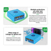 RELIFE RL-304R 5-Port 260W GaN Smart USB Fast Charger With 15W Wireless Chargind LCD Display(EU Plug)