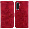 For Samsung Galaxy A26 5G Lily Embossed Leather Phone Case(Red)