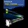 812-BT90 50W Spotlight 3000LM USB Rechargeable LED Flashlight(Black)