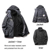 LSM-121 Men Autumn And Winter Jackets Grab Fleece Inner Lining Outdoor Hiking Clothes, Size: L(Red)