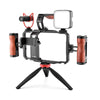 YELANGU LW-B01A01 Vlogging Live Broadcast LED Selfie Light Mic Smartphone Video Rig Handles Stabilizer Kits