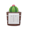 Luminous Three-dimensional Cactus Switch Sticker Socket Panel Cover Decor, Style: Cactus Ball