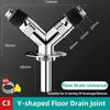 Y-shape Washing Machine Floor Drain Joint Pipe Connector, Spec: C3